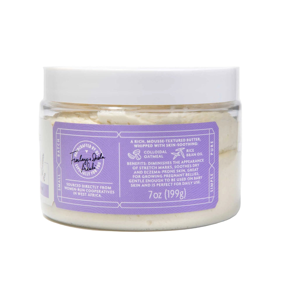 Whipped Shea Body Butter with Colloidal Oatmeal for Dry and Sensitive Skin - WARM WEATHER WARNING